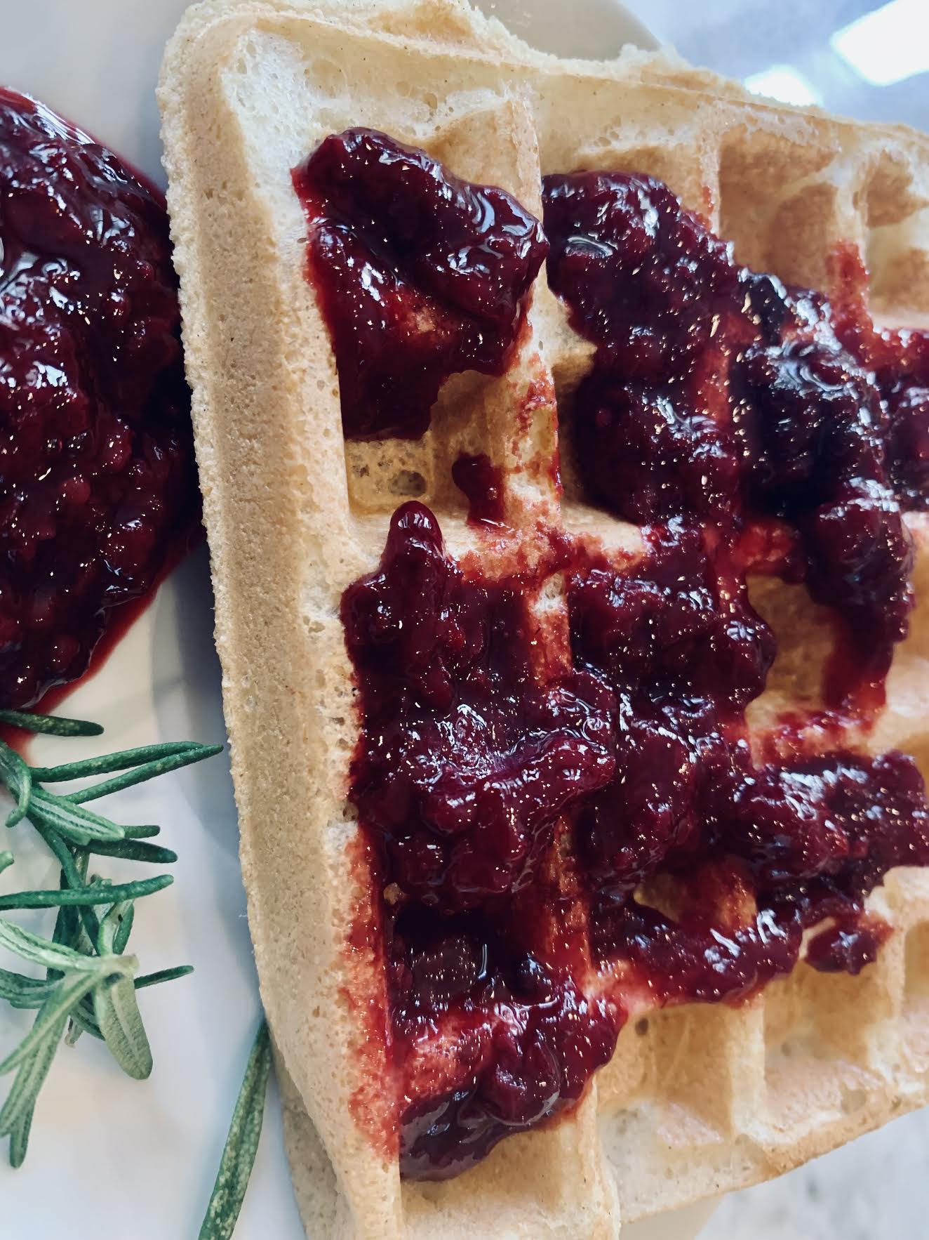 Blackberry Rosemary Jam with Belgium Style Waffles - UltraTruffle